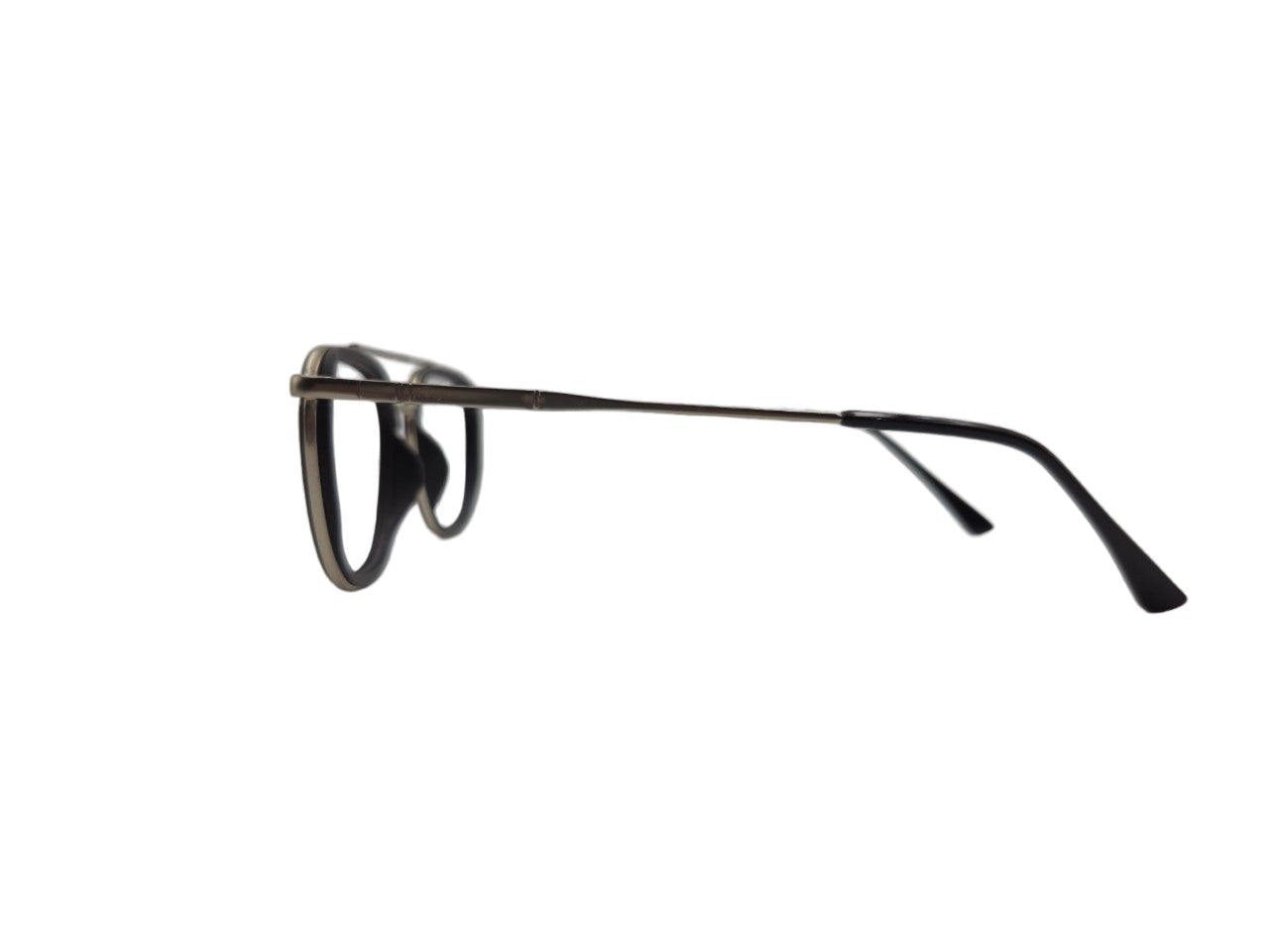 Tom Eye Metal Aviator Sliver Black Eyeglasses