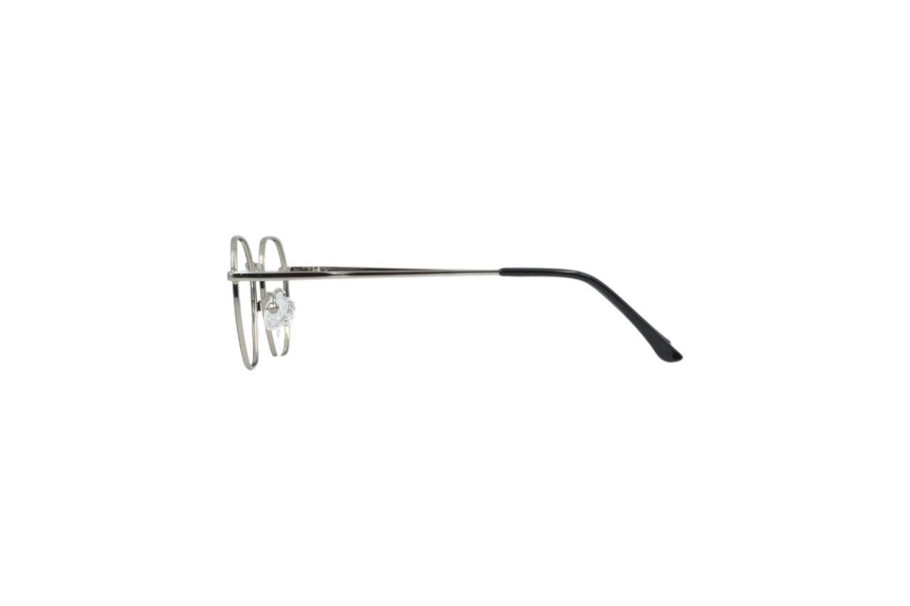 Tom Eye Metal Round Silver Black Eyeglasses