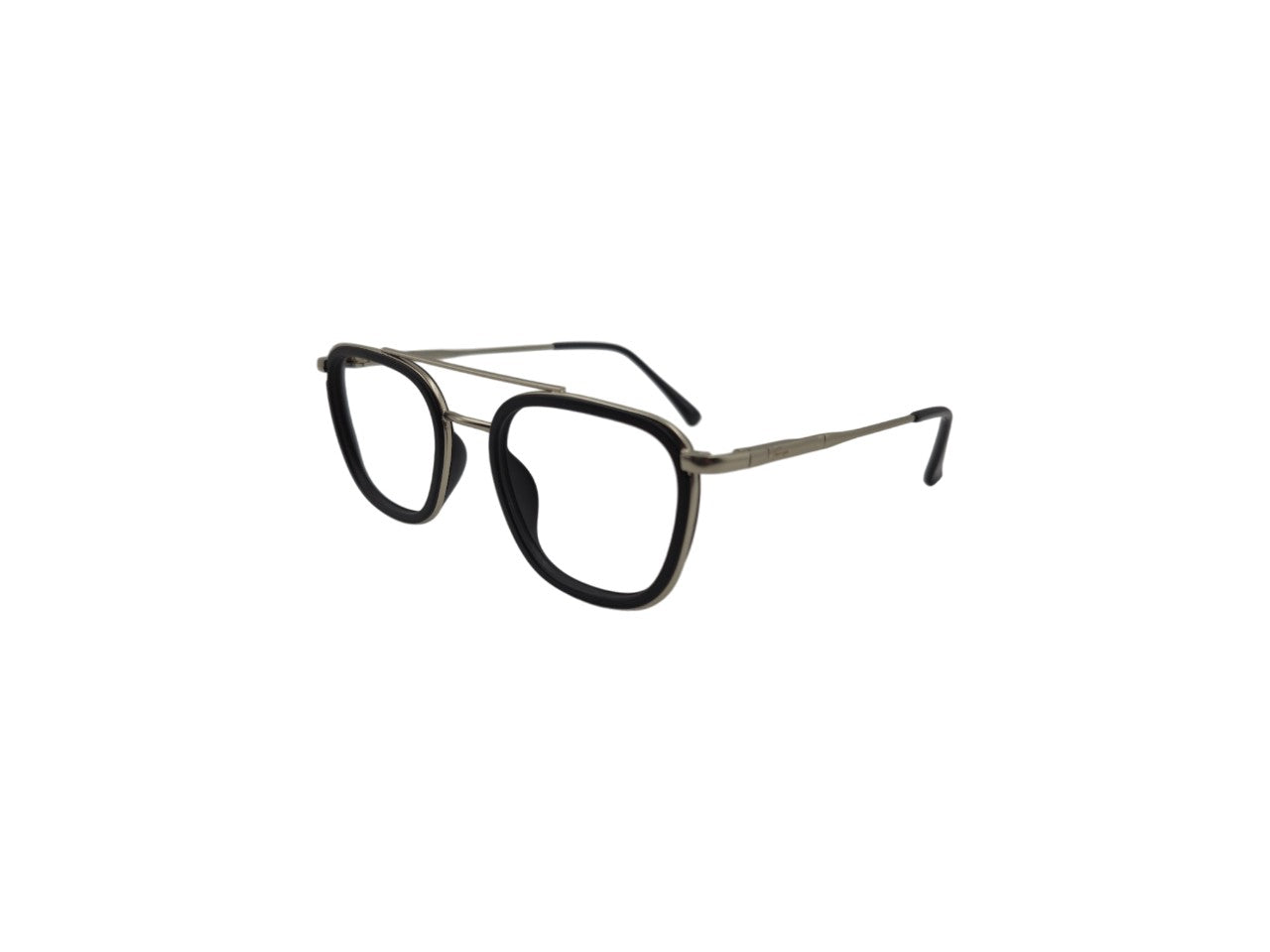 Tom Eye Metal Aviator Sliver Black Eyeglasses