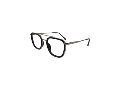 Tom Eye Metal Aviator Sliver Black Eyeglasses