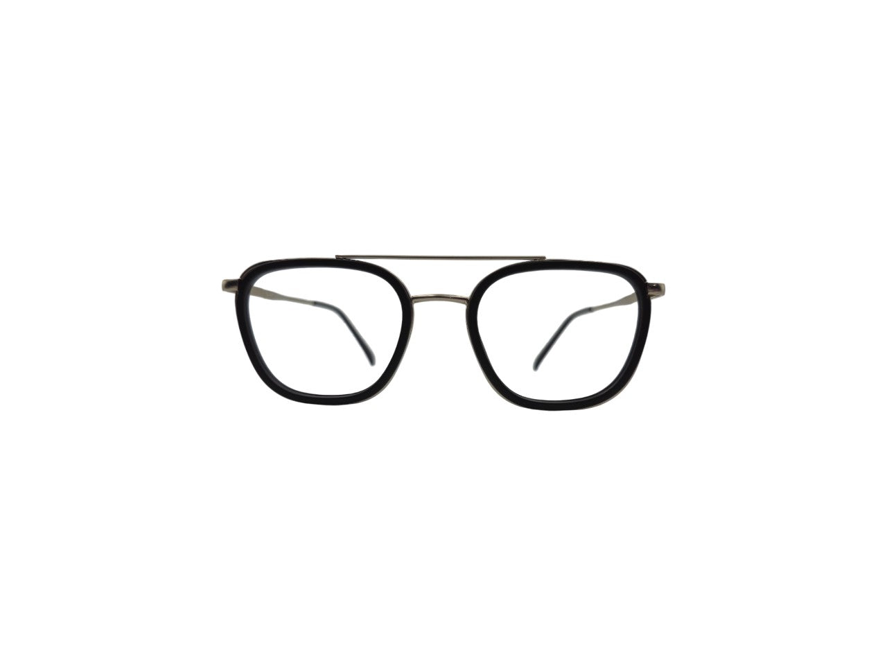 Tom Eye Metal Aviator Sliver Black Eyeglasses