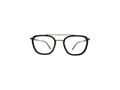 Tom Eye Metal Aviator Sliver Black Eyeglasses