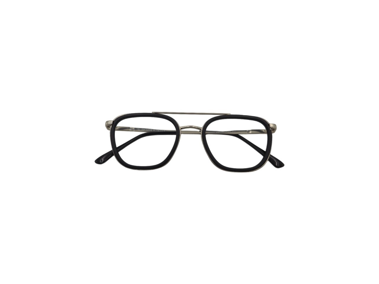 Tom Eye Metal Aviator Sliver Black Eyeglasses
