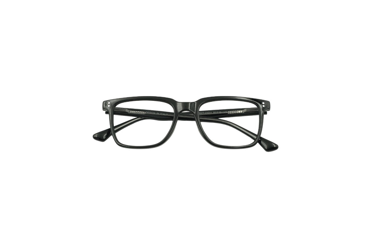 Tom Eye Rectangle Shine Black Eyeglasses