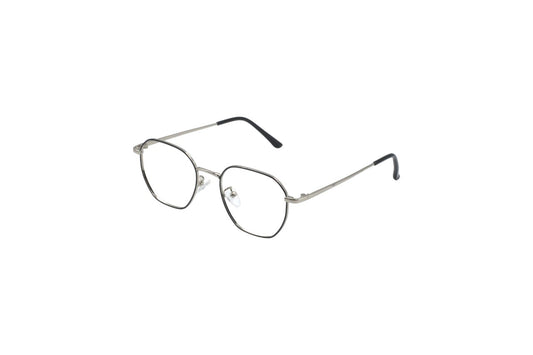 Tom Eye Metal Round Silver Black Eyeglasses