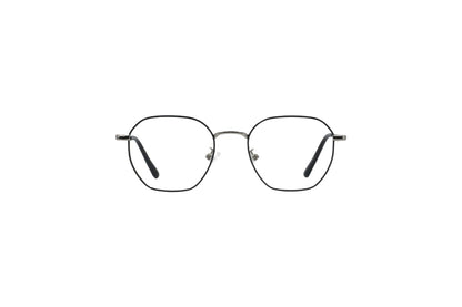 Tom Eye Metal Round Silver Black Eyeglasses