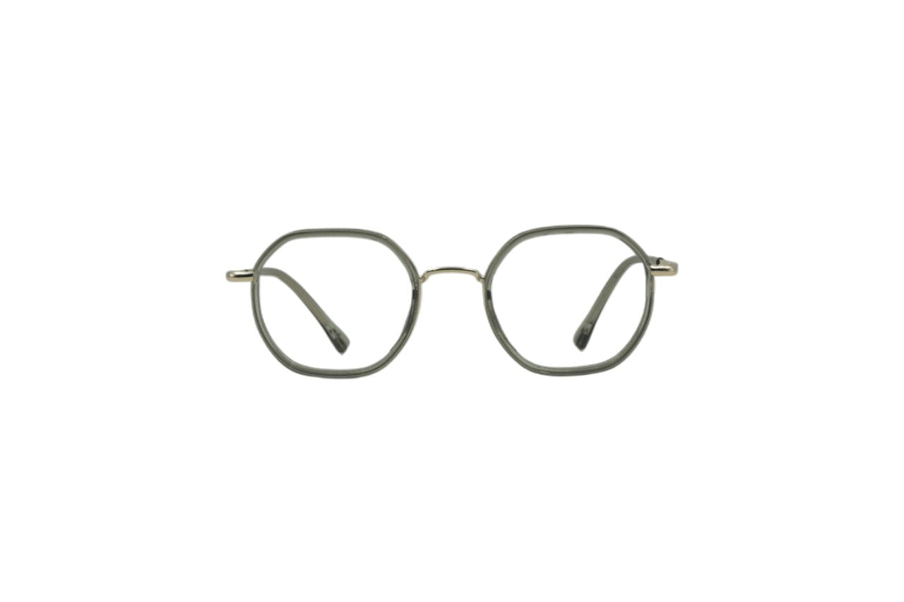 Tom Eye Metal Round Grey Gold Eyeglasses