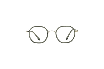 Tom Eye Metal Round Grey Gold Eyeglasses