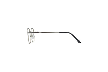 Tom Eye Metal Round Silver Black Eyeglasses