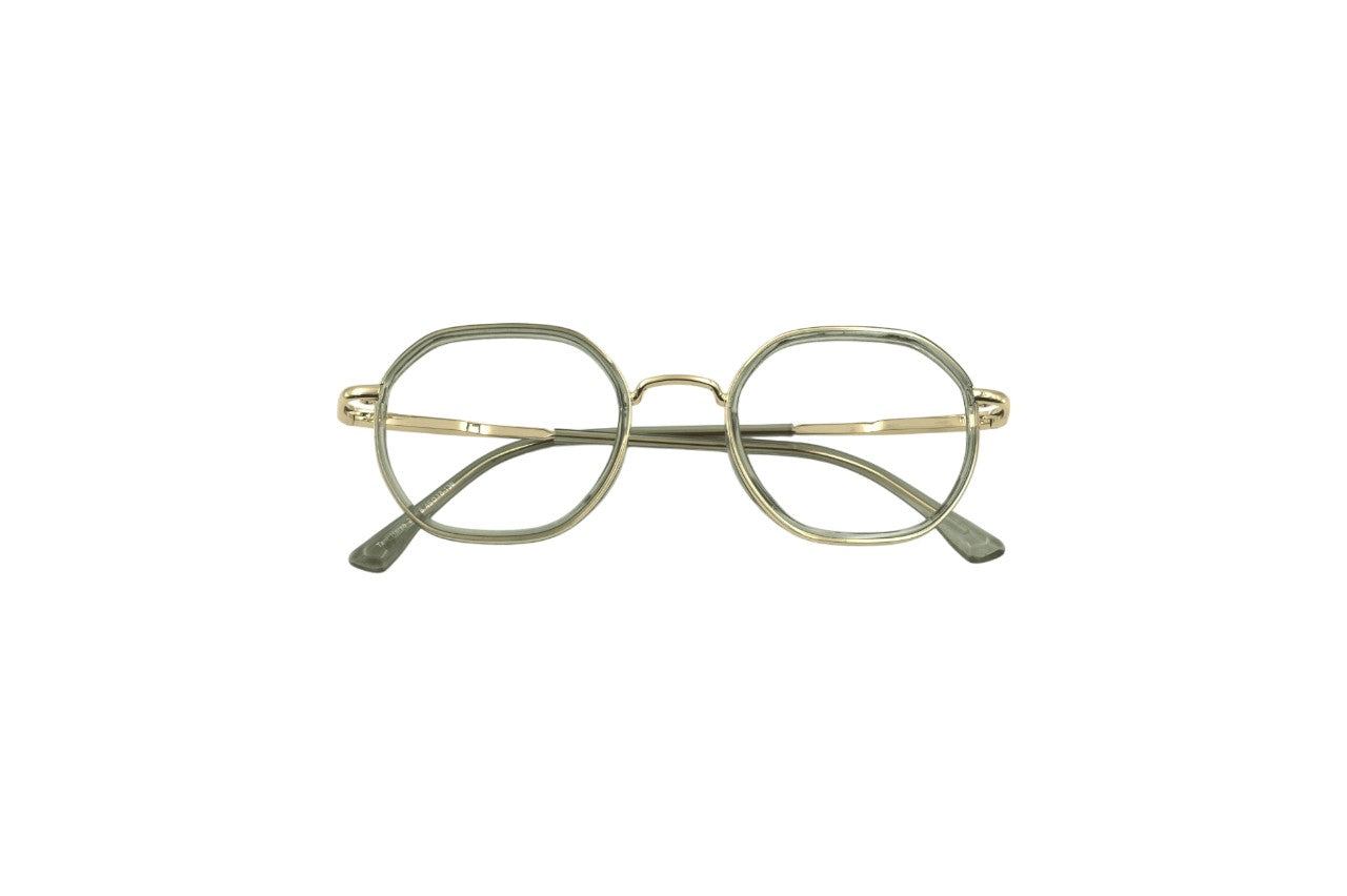 Tom Eye Metal Round Grey Gold Eyeglasses