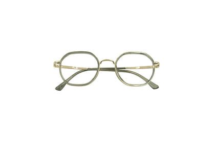 Tom Eye Metal Round Grey Gold Eyeglasses