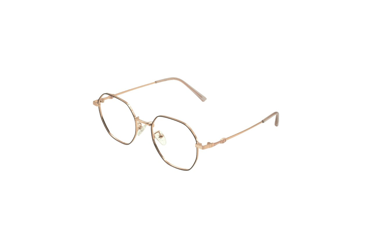 Tom Eye Metal Round Pink Black Eyeglasses