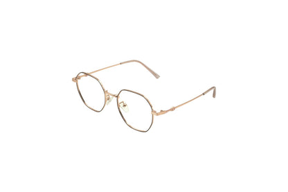 Tom Eye Metal Round Pink Black Eyeglasses