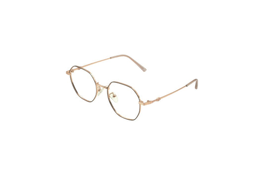 Tom Eye Metal Round Pink Black Eyeglasses