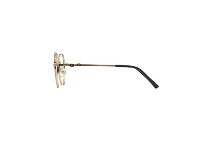 Tom Eye Metal Round Golden Black Eyeglasses