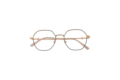 Tom Eye Metal Round Pink Black Eyeglasses