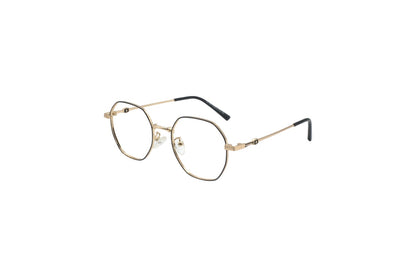 Tom Eye Metal Round Golden Black Eyeglasses