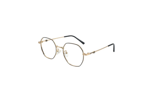 Tom Eye Metal Round Golden Black Eyeglasses