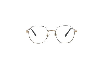 Tom Eye Metal Round Golden Black Eyeglasses