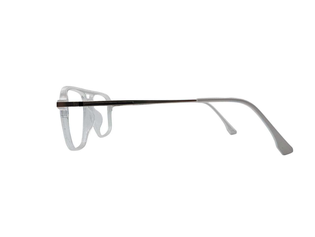 Tom Eye Side Metal Rectangle Eyeglasses White Colour