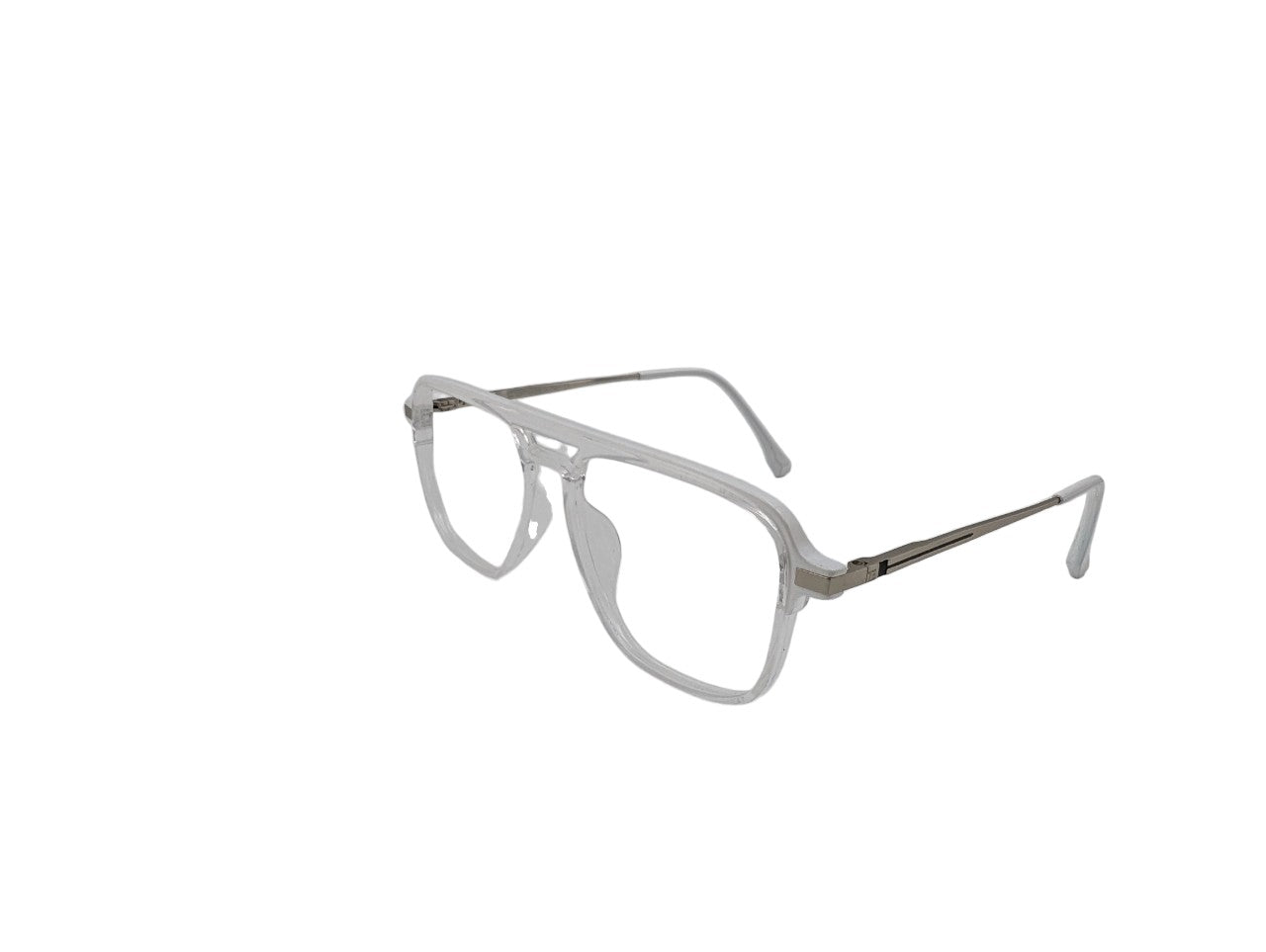 Tom Eye Side Metal Rectangle Eyeglasses White Colour