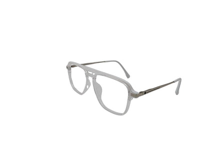 Tom Eye Side Metal Rectangle Eyeglasses White Colour