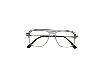 Tom Eye Side Metal Rectangle Black White Eyeglasses